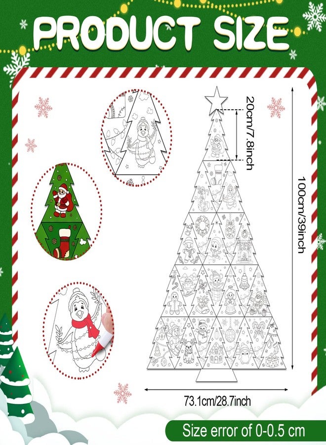 مارسبارك مجموعة مارسبارك من 27 ملصقًا لتلوين شجرة عيد الميلاد للأطفال، مثالية للأعمال اليدوية الشتوية، حيث يمكنك تلوين مشاهدك الخاصة. نشاط رائع للأطفال في المنزل أو الفصل الدراسي أو كهدية للحفلات. - Image 3